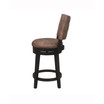 40.25" Wood and Upholstered Kaede Furniture Counter Height Swivel Stool