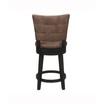 40.25" Wood and Upholstered Kaede Furniture Counter Height Swivel Stool