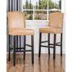 Upholstered Bar Chair with Studded Decor, Set of 2, 45"