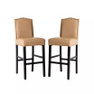 Upholstered Bar Chair with Studded Decor, Set of 2, 45"