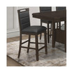Prentiss 2-Piece Asian Hardwood Upholstered Counter Height Chair Set