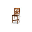 Nicolette Modern and Contemporary Transitional Wood Counter Stool Set, 2 Piece