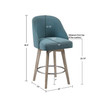 Pearce 25.75" Wood Legs Swivel Seat Counter Stool