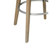 Pearce 25.75" Wood Legs Swivel Seat Counter Stool