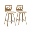 Folia Mid-Century Modern Counter Stool, Set of 2