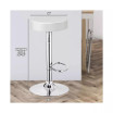 1 PC Round Bar Stool Adjustable Swivel Pub Chair U Leather