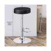 1 PC Round Bar Stool Adjustable Swivel Pub Chair U Leather
