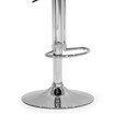 Set of 2 Adria Ashy Color Light Taupe Chrome Frame Adjustable Height Bar Stool