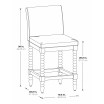 Abbott 26" Spindle Counter Stool with Frame and Faux Leather