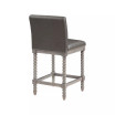 Abbott 26" Spindle Counter Stool with Frame and Faux Leather