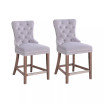 Julia Velvet Bar Stools, Set of 2