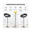 Set of 2 Bar Stools Adjustable PU Leather Barstools Swivel