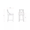 Emperor 19" 3 Piece Beech Wood Faux Leather Upholstered Barstool Set