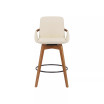 Baylor Swivel Wood Bar or Counter Height Stool