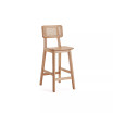 Versailles 3-Piece Ash Wood and Natural Cane Counter Height Bar Stool
