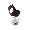 Bentwood Wood Bar Stool with Diamond Quilted Finish Curved Seat and Back