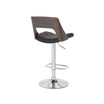 Bentwood Wood Bar Stool with Diamond Quilted Finish Curved Seat and Back