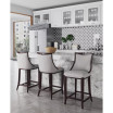 Emperor 19" L Beech Wood Faux Leather Upholstered Barstool