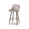 Catherine Modern and Contemporary Velvet Fabric Upholstered 4 Piece Bar Stool Set