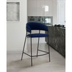 Nara Faux Leather and Metal Counter Height Bar Stool