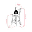 Scalera 38.4" Wood Ladder-Back Swivel Seat Counter Stool