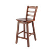 Scalera 38.4" Wood Ladder-Back Swivel Seat Counter Stool