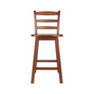 Scalera 38.4" Wood Ladder-Back Swivel Seat Counter Stool