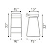Wedge Barstool, Set of 2