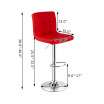 Adjustable Swivel Bar Stool Counter Height Bar Chair PU Leather