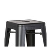 Backless Industrial Metal Bar Stool, Set of 2