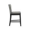 2-Piece Asian Hardwood Upholstered Solid Back Counter Height with Nail head Trim Stools Set