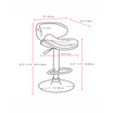 Curved Form Fitting Adjustable Barstool in Leatherette, Set of 2