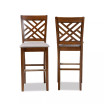 Jason Modern and Contemporary Fabric Upholstered 2 Piece Bar Stool Set