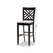 Jason Modern and Contemporary Fabric Upholstered 2 Piece Bar Stool Set