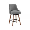 Bagford 26" Swivel Counter Stool with Legs in Fabric