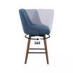 Bagford 26" Swivel Counter Stool with Legs in Fabric