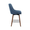 Bagford 26" Swivel Counter Stool with Legs in Fabric