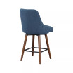 Bagford 26" Swivel Counter Stool with Legs in Fabric