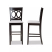 Carson Modern and Contemporary Fabric Upholstered 2 Piece Bar Stool Set