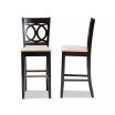 Carson Modern and Contemporary Fabric Upholstered 2 Piece Bar Stool Set