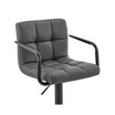 Laurant Adjustable Faux Leather Swivel Bar Stool