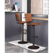 43" Steel, Polyurethane Holden Adjustable Bar Chair