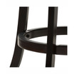 Wood Barstool with Leatherette Seat and 3-Slat Backrest