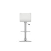 Mid Back Square Panel Adjustable Barstool in Leatherette, Set of 2