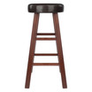 Maria 2-Piece Wood Cushion Seat Counter Stool Set