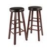 Maria 2-Piece Wood Cushion Seat Bar Stool Set