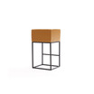 Embassy 20.5" Faux Leather Upholstered Metal Counter Height Bar Stool