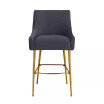 Beatrix Pleated Velvet Bar Stool