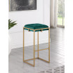 Nadia 2-Piece Square Metal Padded Seat Bar Stool Set