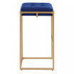 Nadia 2-Piece Square Metal Padded Seat Bar Stool Set